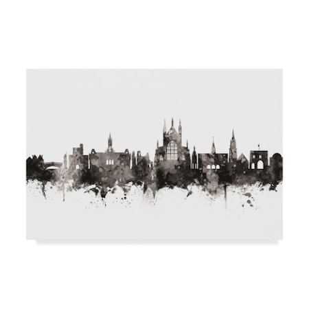 Michael Tompsett 'Winchester England Skyline Black White' Canvas Art,12x19